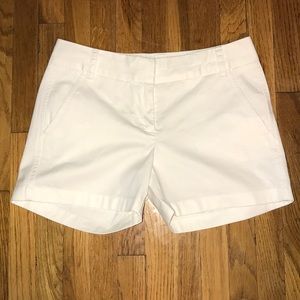 J.Crew 3” Inseam Chino White Shorts